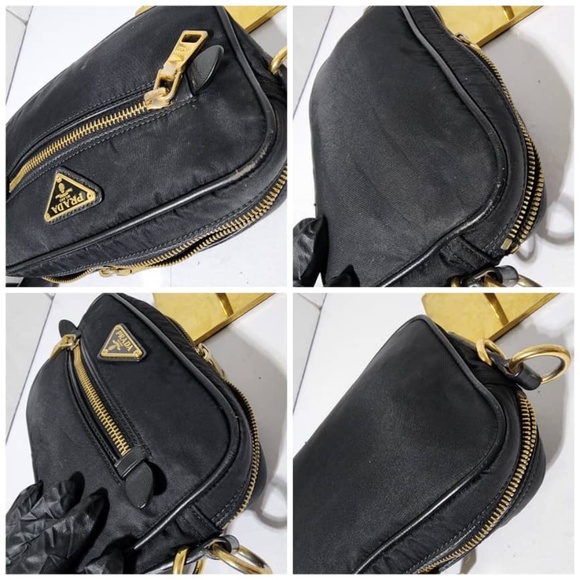 Authentic PRADA Tessuto Nylon Mini Camera Shoulder Bag Black - Picture 8 of 10